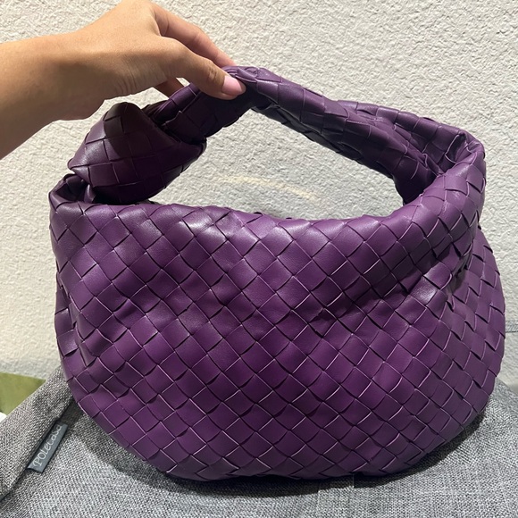 Bottega Veneta Purple Intrecciato Small Jodie Leather Hobo Bag - Picture 2 of 8